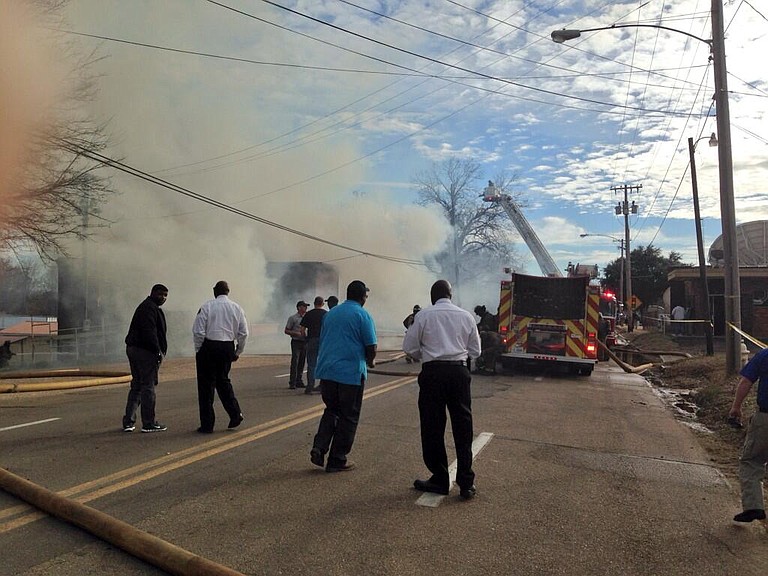 Downtown Jackson fire. Jan. 9, 2014.