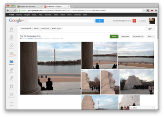 With tools based on Picasa, Google+ is great for managing uploaded photos.