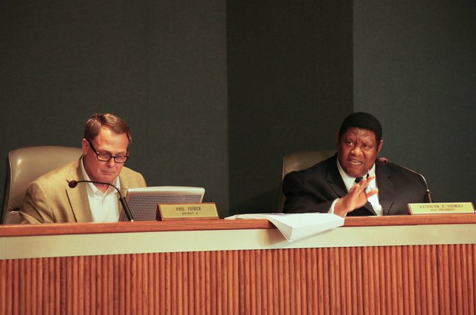 Hinds Supervisor Kenny Stokes (right) wants to save the Capital City Classic. Supervisor Phil Fisher is on the left. .