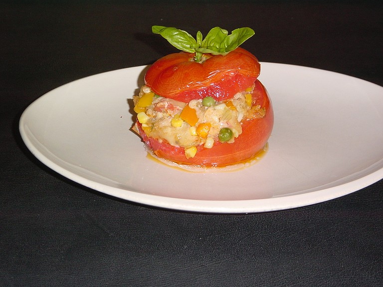Stuffed tomatoes are a delicious way to enjoy the summer harvest.

