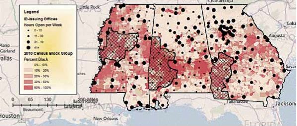 Hours for voter identification offices could affect rural African American voters.