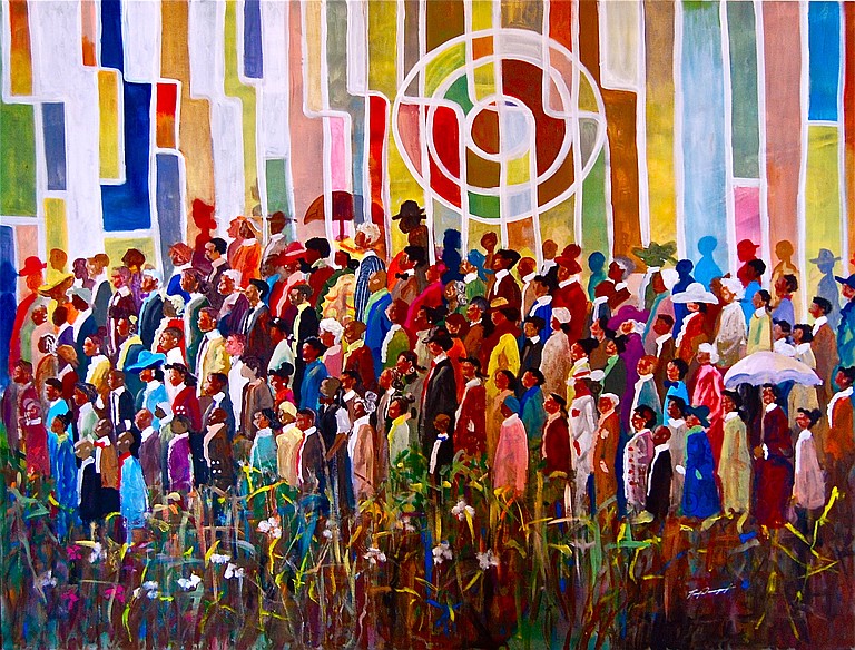 JSU alum Tony Davenport will showcase his art, including the pictured "Sunday's Best," at the Sidewalk Soiree Aug. 31.