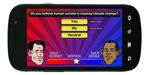 Still undecided? You can take the Obama v. Romney app quiz to see whom you lean toward.