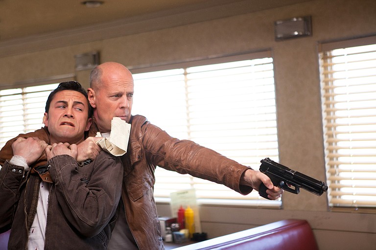 Joseph Gordon-Levitt and Bruce Willis are captivating as young and old versions of the same character in "Looper."