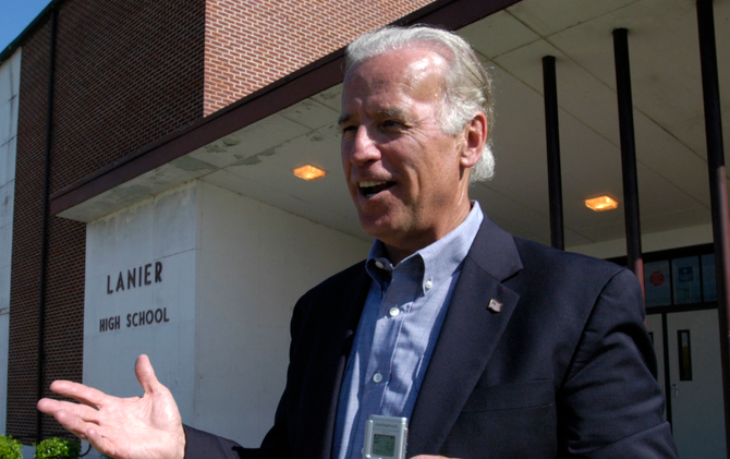 The JFP took then-Sen. Joe Biden on a tour of Jackson in 2006 for an in-depth interview. Photo by Kate Medley