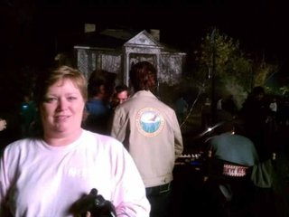 Karen Parker on the set of "The Haunted" at the Susan B. Law house in Greenville.