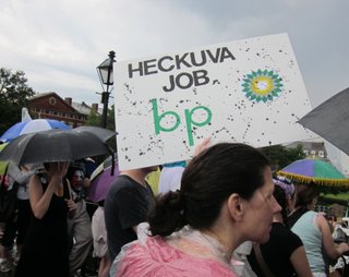 A NOLA BP oil flood protest.