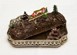 In France, a Bûche de Noël is traditional holiday nosh.