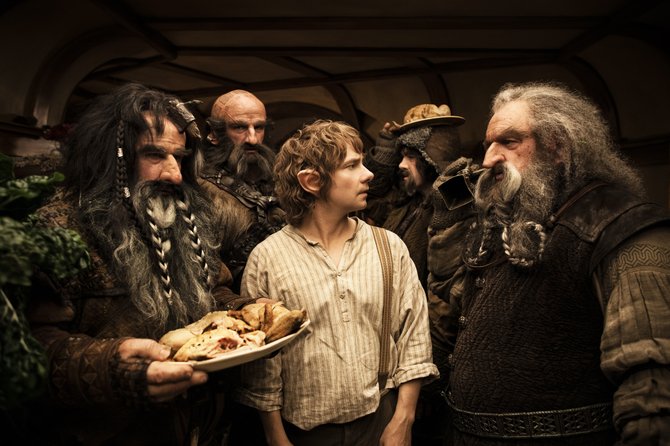 Bilbo Baggins (Martin Freeman) joins forces with dwarves in “The Hobbit: An Unexpected Journey.”