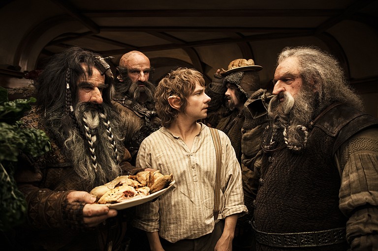 Bilbo Baggins (Martin Freeman) joins forces with dwarves in “The Hobbit: An Unexpected Journey.”
