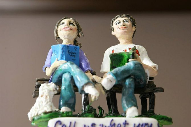 Cake toppers personalized to resemble the bride and groom are a big hit at weddings, plus a fun keepsake to display later. 