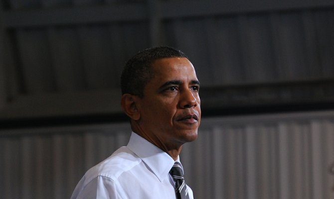 President Obama on the campaign trail.