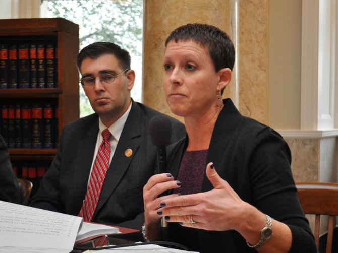 Heather Wagner (right), director of the domestic-violence division of the state attorney general's office, helped craft a bill to strengthen Mississippi's laws against human trafficking.