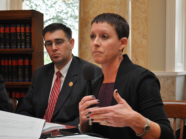 Heather Wagner (right), director of the domestic-violence division of the state attorney general's office, helped craft a bill to strengthen Mississippi's laws against human trafficking.