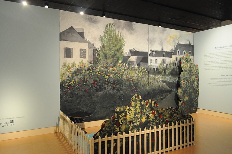 Stepping into an interactive mural allows museum visitors to become imaginary Impressionists.