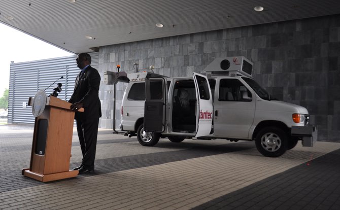 The city of Jackson contracted the van through Stantec, a Canadian-based company that specializes in infrastructure and construction, to grade the city's streets.