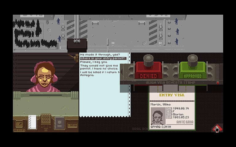 "Papers, Please" is simple but brilliant as a dystopian document thriller.