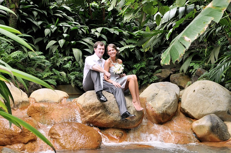 After a private wedding and honeymoon in Costa Rica, Yancy Burns and Shanda Yates returned to Jackson to celebrate with family and friends at the Fairview Inn.