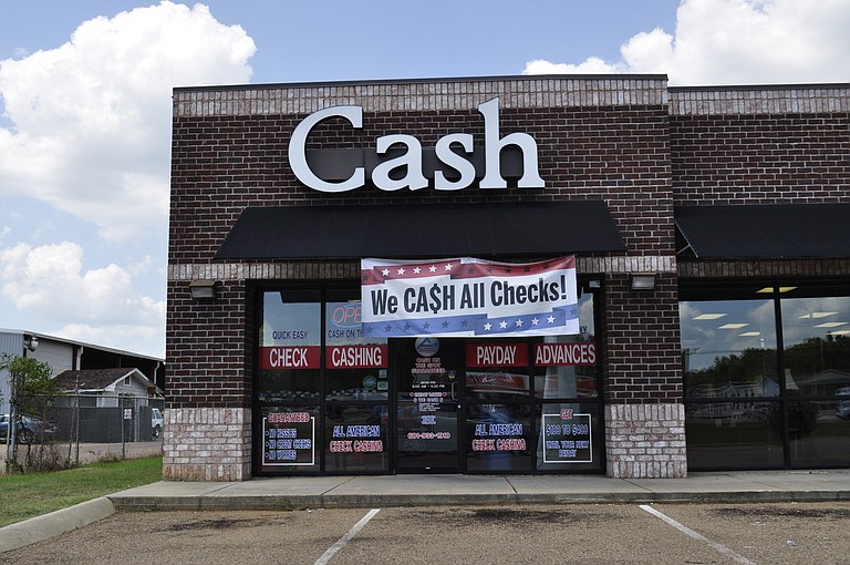 One of many check-cashing stores in the metro area—this one in Pearl.