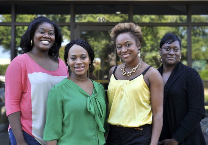 A Touch of Elegance boasts five stylists: (from left) Nneka Ayozie, Lakisha Thomas, Latarsha Sterling and Melissa Simmons (not pictured: Regina Dixon), but hopes to bring in a few more soon.