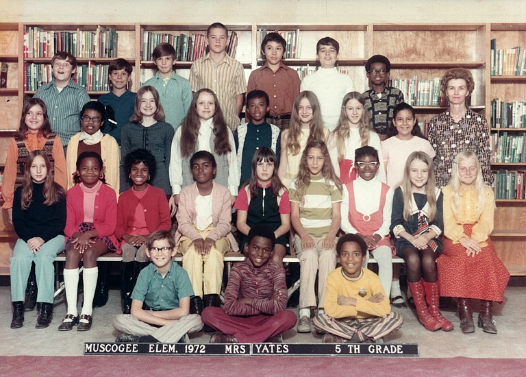 Donna Ladd's (second from right, second row from bottom) 5th-grade class.