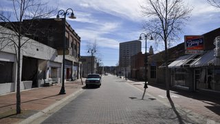 Peaches Cafe is one of the few remaining businesses on Farish Street, which developers feel is primed to be the heart of a thriving entertainment district one day.