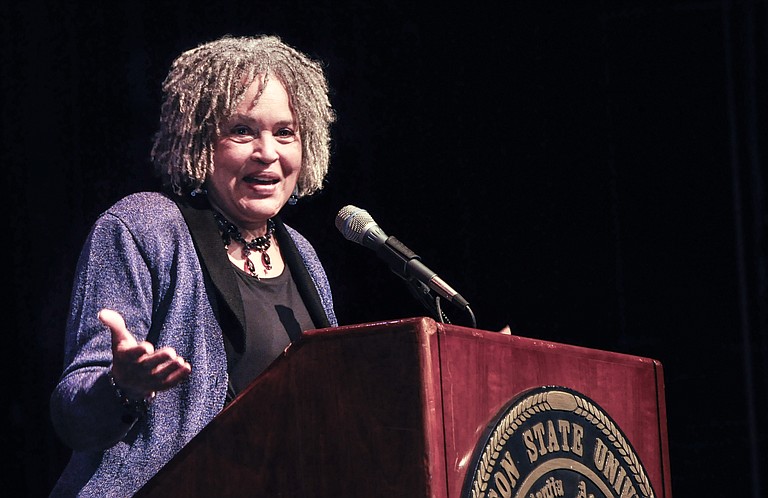 Charlayne Hunter-Gault spoke at the Martin Luther King, Jr. birthday convocation on the campus of Jackson State University.