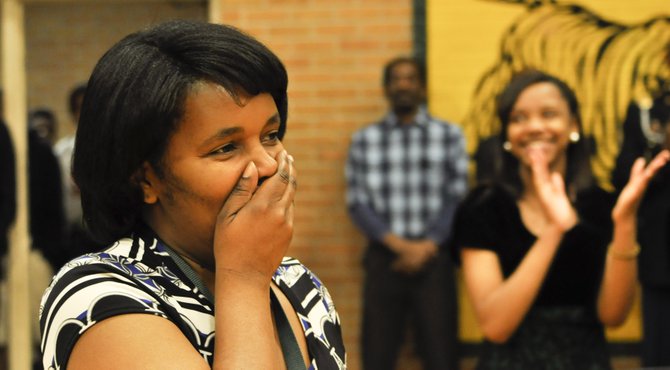 The Milken Family Foundation National Educator Awards recognized Tracee Thompson, an English teacher at Jim Hill High School in Jackson, with a $25,000 award during a surprise visit to the school Wednesday.