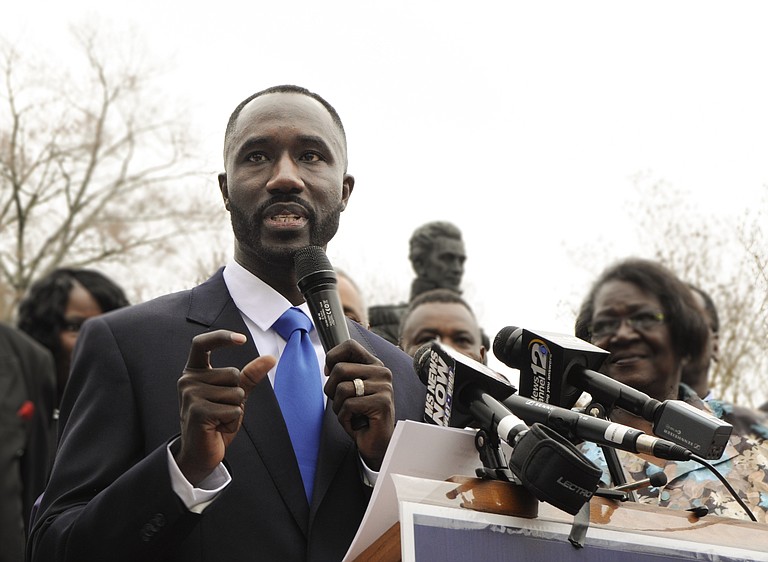 This morning, Tony Yarber held a press event outside City Hall before the 10 a.m. city council meeting.
