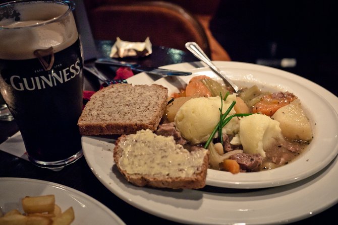 Beef and Guinness stew is the perfect Irish dish, in this author’s humble opinion. 
