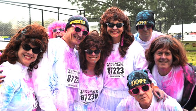 The Color Me Rad 5K and 3.21 Run Up for Downs kick off spring race season. Pictured are Boss Queen Jill Conner Browne and other Sweet Potato Queens participating in Color Me Rad last year.