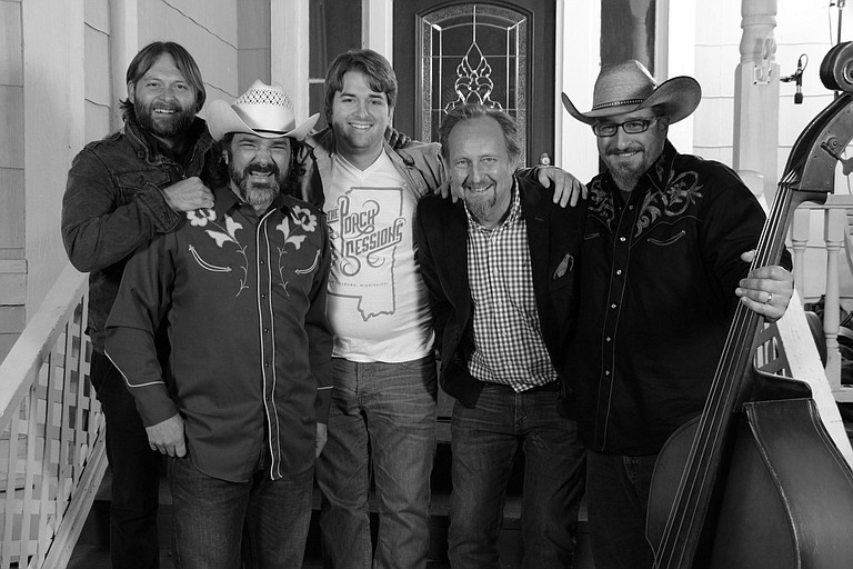 In November, Paul West and Drew Young invited The Deltamatics to perform on The Porch Sessions. From left: Joey Odom, Dave Allen, Paul West, Drew Young and Tate Thriffiley.