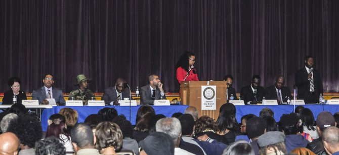The candidates gathered for a mayoral forum to discuss issues for the special election.