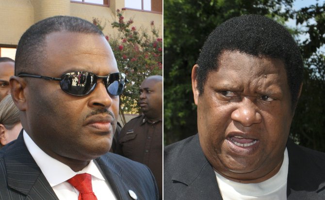 Hinds County Sheriff Tyrone Lewis (left) has come under fire for a recent jail riot that resulted in the death of a prisoner and Supervisor Kenneth Stokes' (right) call for a no-confidence vote in Lewis' leadership.