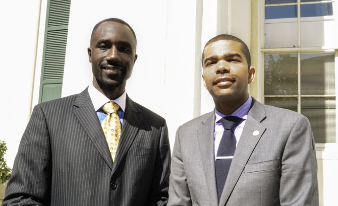 The latest information from the clerk's office shows Chokwe A. Lumumba (right), a 31-year-old attorney and son of the late Mayor Chokwe Lumumba, narrowly edging out Ward 6 Councilman Tony Yarber (left), 36, by only 10 votes—10,910 to 10,900—putting them both in an April 22 runoff.