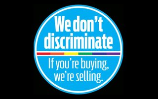 Businesses all over the metro area are posting these stickers on the doors to welcome all customers, regardless of any description or status.
