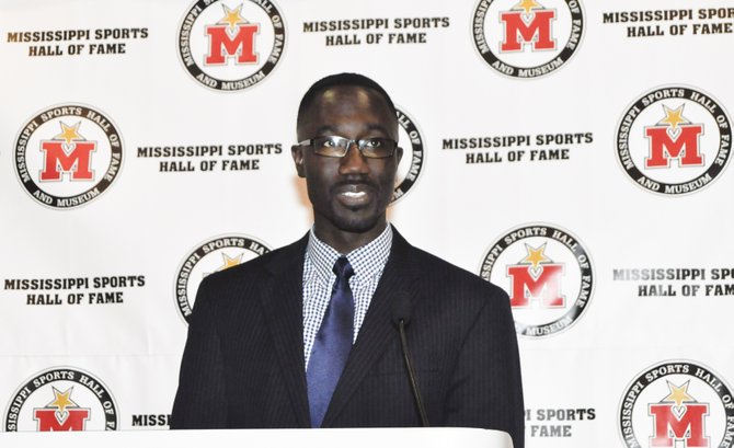 Mayor Tony Yarber attended the news conference, held at the Mississippi Sports Hall of Fame, to pledge his support for LeFleur and the Freedom 50 Conference.