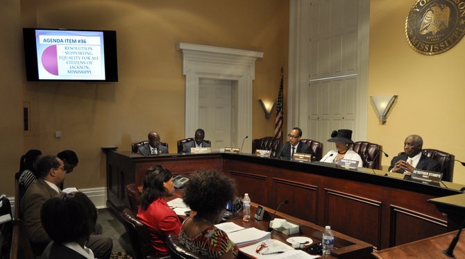 After more than two hours at today's Jackson City Council meeting, before a packed audience, members voted 3-1 for a "resolution supporting equality for all citizens of Jackson, Mississippi."