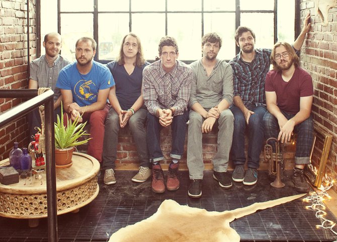 The members of  The Revivalists (from left: Andrew Campanelli, Rob Ingraham, George Gekas, David Shaw, Ed Williams, Zach Feinberg and Michael Girardot) fuse several genres to create their soulful and danceable rock music.