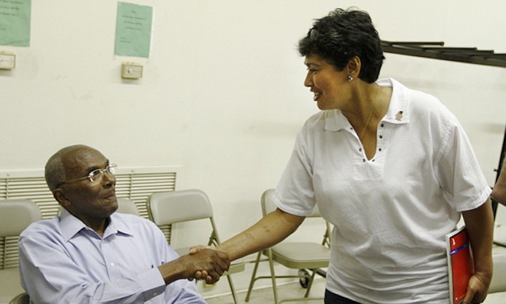 Magnolia Mayor Melvin Harris (left) and Mercedes Ricks