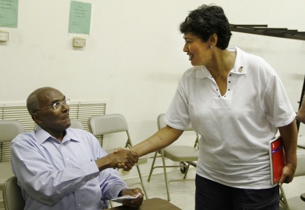 Magnolia Mayor Melvin Harris (left) and Mercedes Ricks
