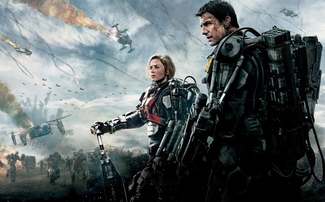 In “Edge of Tomorrow,” Major William Cage (Tom Cruise) and Rita Vrataski (Emily Blunt) must defend themselves against an alien race while time repeats itself.