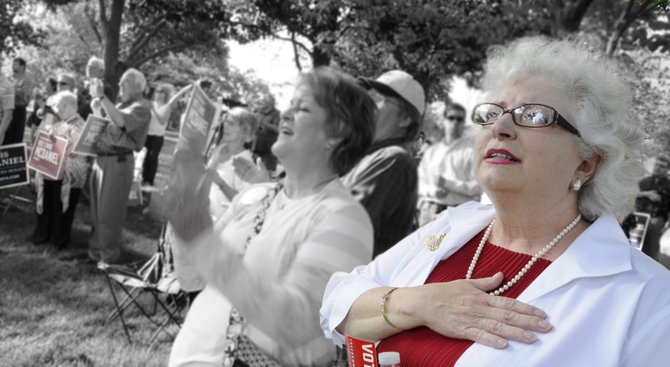 What Janis Lane (pictured), a Central Mississippi Tea Party official, along with Scott Brewster and Rob Chambers were doing in the Hinds County Courthouse on Election Night still vexes county officials.