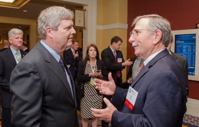 USDA Secretary Tom Vilsack (left) with KiOR President and CEO Fred Cannon