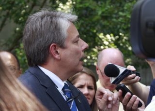 Attorney Mitch Tyner speaks at a press briefing about possible voter fraud in the Cochran-McDaniel Senate race.