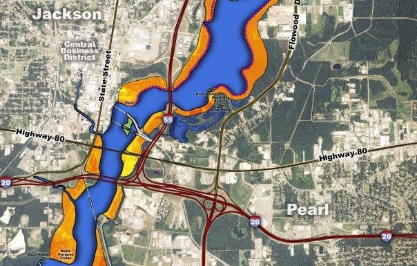 One Lake plans call for 15 miles of mixed-use trails, 70 acres of parks and recreation area, natural islands formed by flooding the Pearl River and new wildlife viewing areas near a proposed 1,500-acre, six-mile-long lake from Lakeland Drive south to the town of Richland.