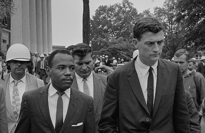 John Doar (right) with James Meredith