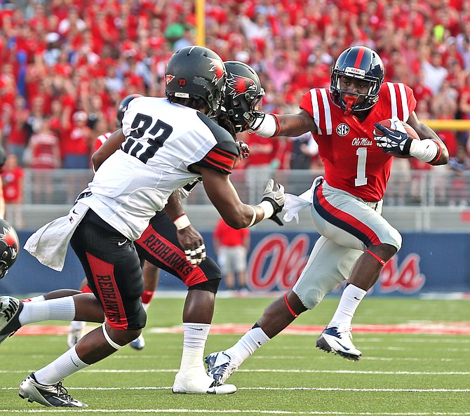 An ankle injury puts Ole Miss’s star wide receiver, Laquon Treadwell, out for the Egg Bowl.
