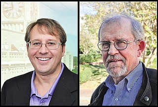 The race between investment manager Ashby Foote (right) and attorney Dorsey Carson (left) will be decided after polls close this evening at 7 p.m.