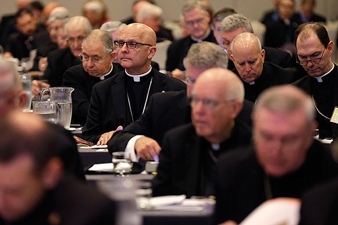 The U.S. Conference of Catholic Bishops, shown in New Orleans in June, voted in November to tighten its rules on partnerships and collaborations between Catholic and non-Catholic health care providers. Photo courtesy ProPublica, Gerald Herbert/AP Photo